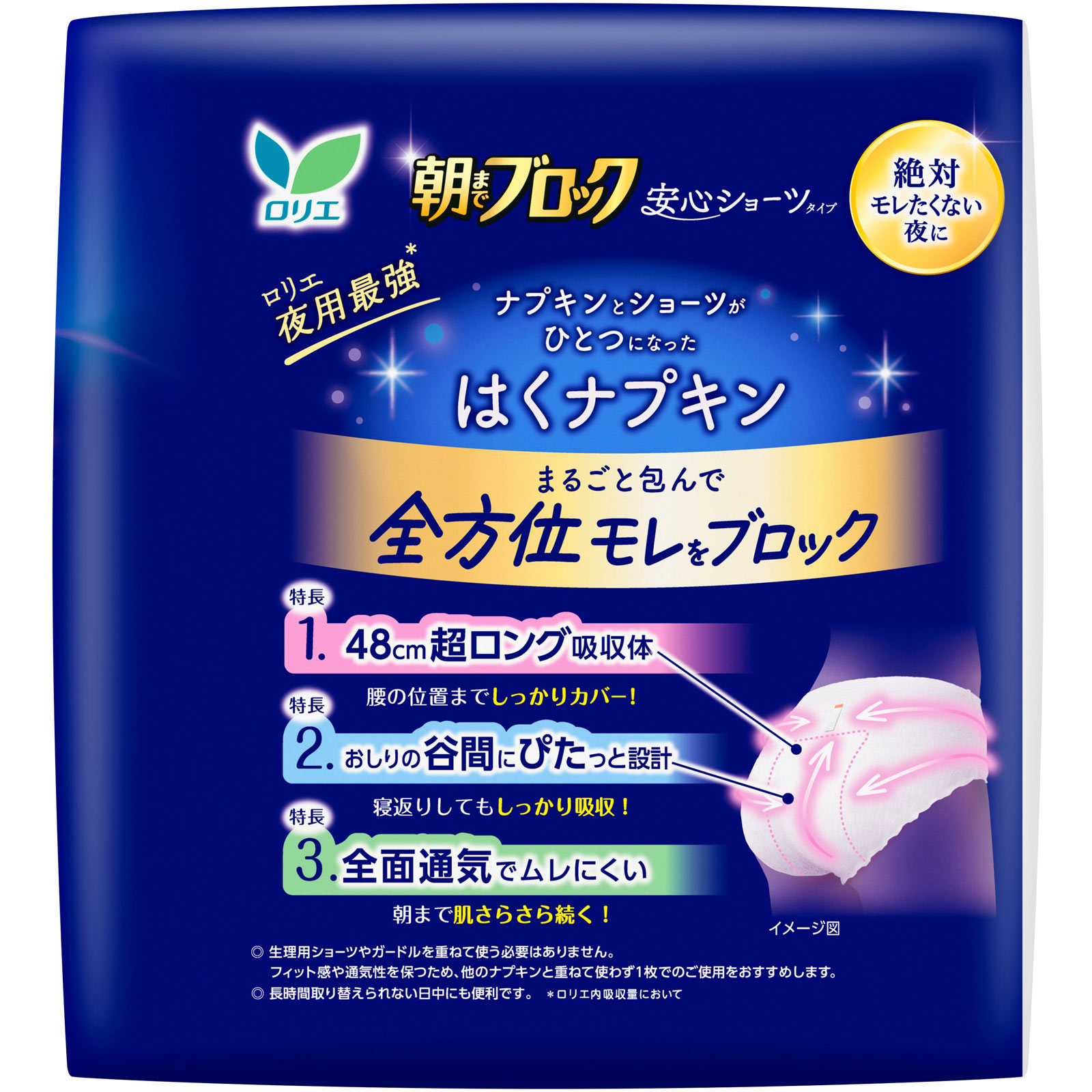 ロリエ 超吸収ガード 安心ショーツ ５コ 花王 (医薬部外品)