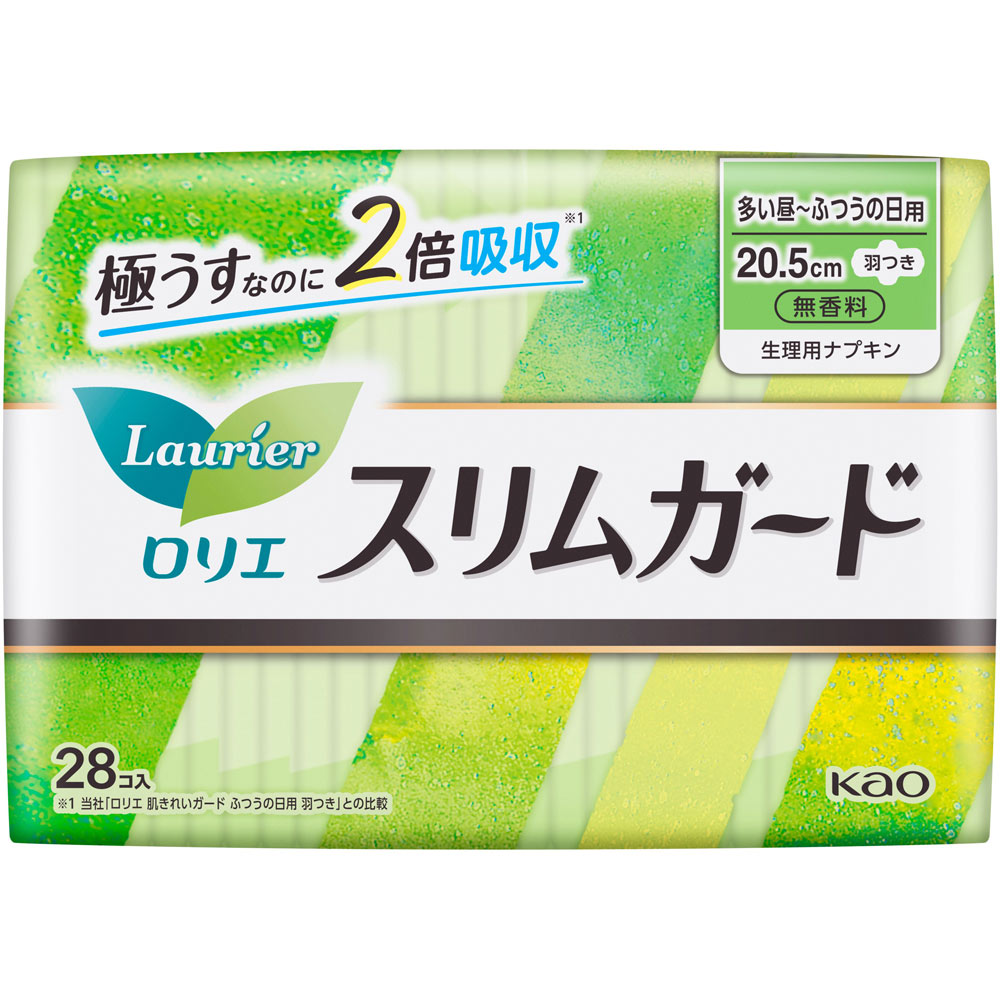ロリエ スリムガード しっかり昼用 羽つき ２８コ 花王 (医薬部外品)