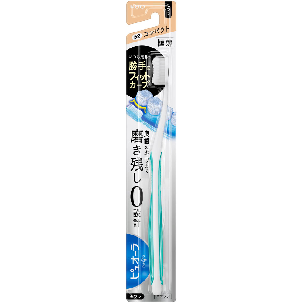 ピュオーラ ハブラシ コンパクト ふつう 1ホン 花王