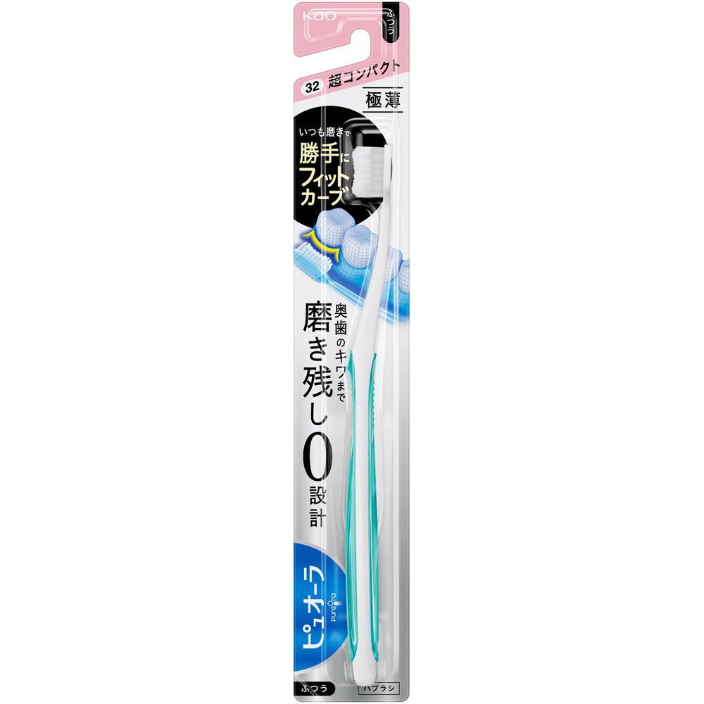 ピュオーラ ハブラシ 超コンパクト ふつう １ホン 花王
