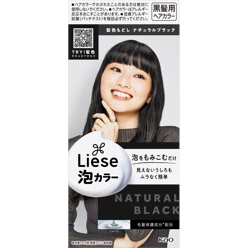 リーゼ プリティア 泡カラー 髪色もどし ナチュラルブラック １０８ｍＬ 花王 (医薬部外品)