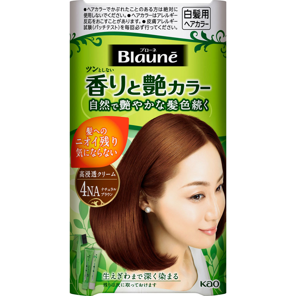 ブローネ 香りと艶カラー クリーム ４ＮＡ ナチュラルブラウン ８０Ｇ 花王 (医薬部外品)