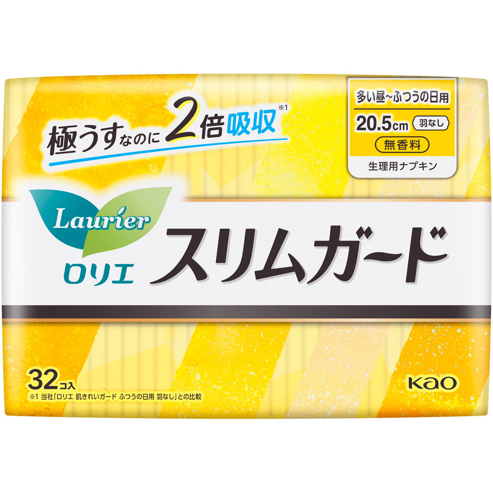 ロリエ スリムガード しっかり昼用 羽なし ３２コ 花王 (医薬部外品)