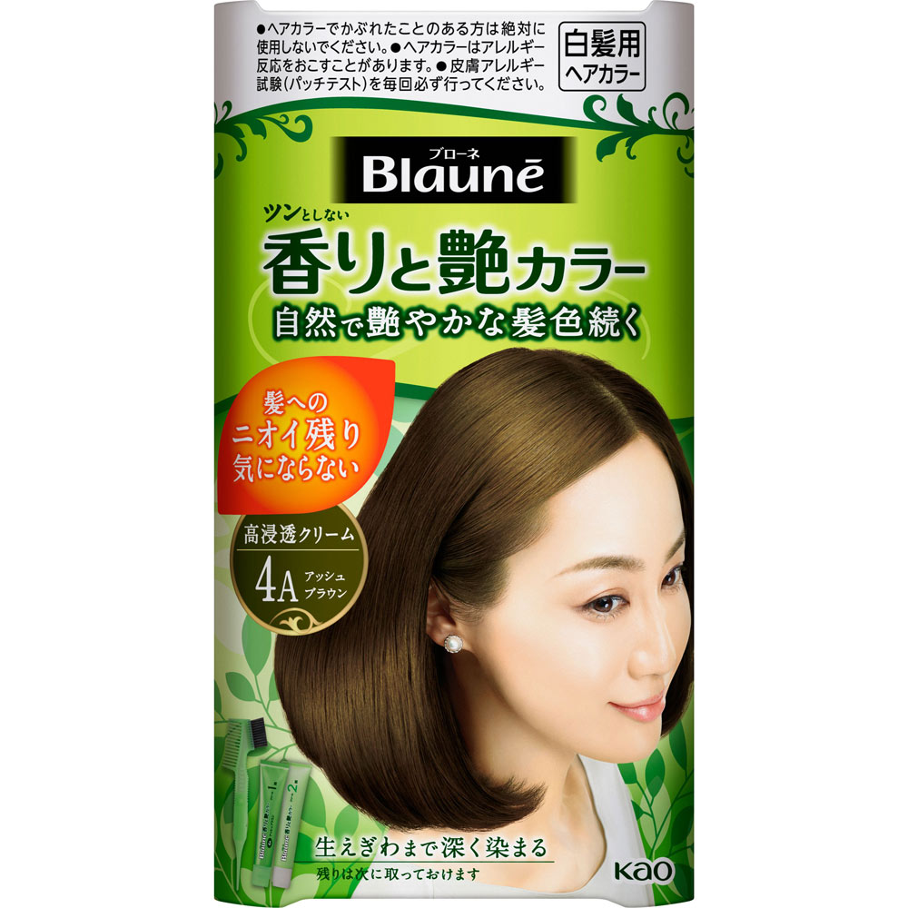 ブローネ 香りと艶カラー クリーム ４Ａ アッシュブラウン ８０Ｇ 花王 (医薬部外品)
