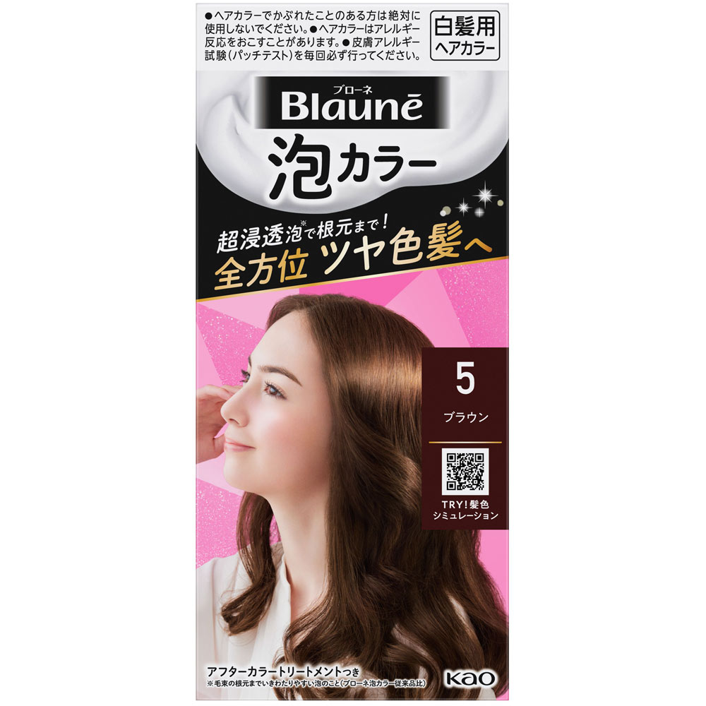 ブローネ 泡カラー ５ブラウン １０８ｍｌ 花王 (医薬部外品)
