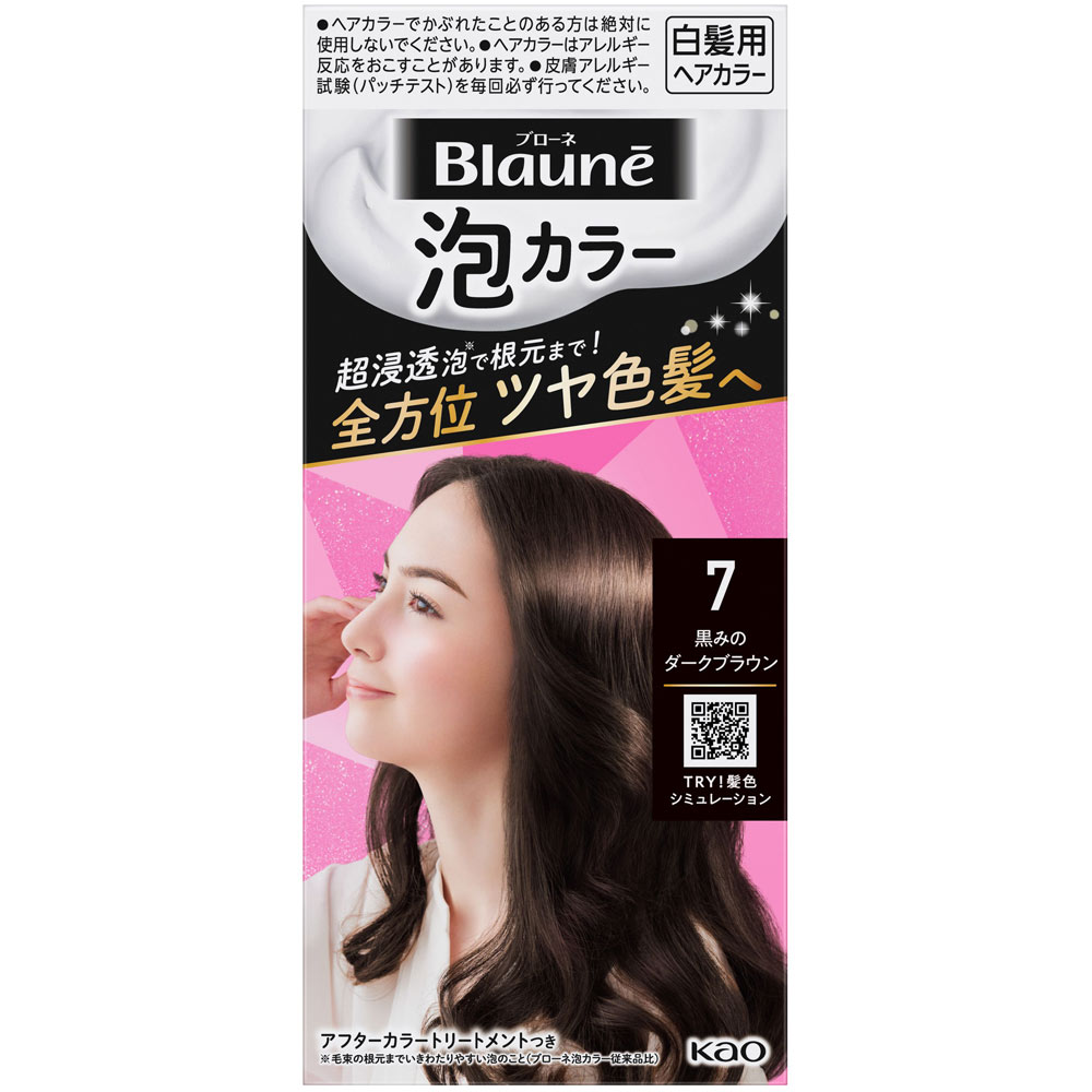 ブローネ 泡カラー ７黒みのダークブラウン １０８ｍｌ 花王 (医薬部外品)