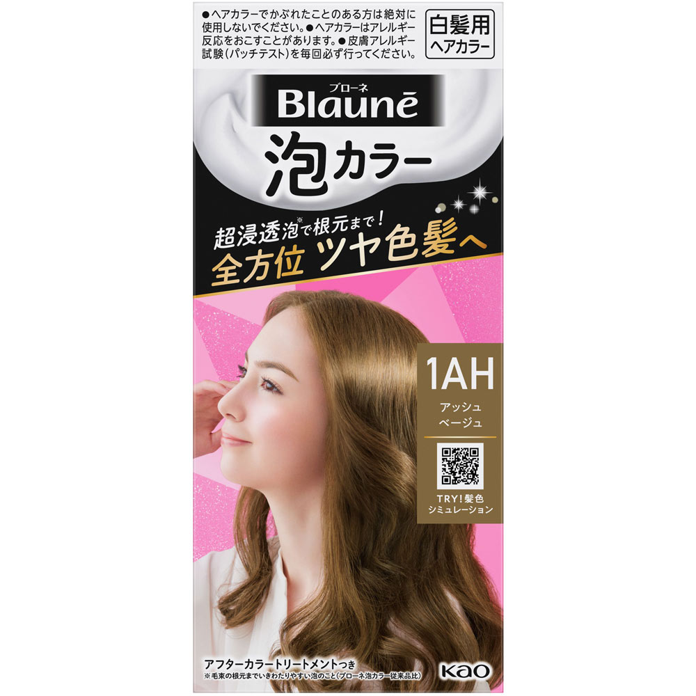 ブローネ 泡カラー １ＡＨアッシュベージュ １０８ｍｌ 花王 (医薬部外品)