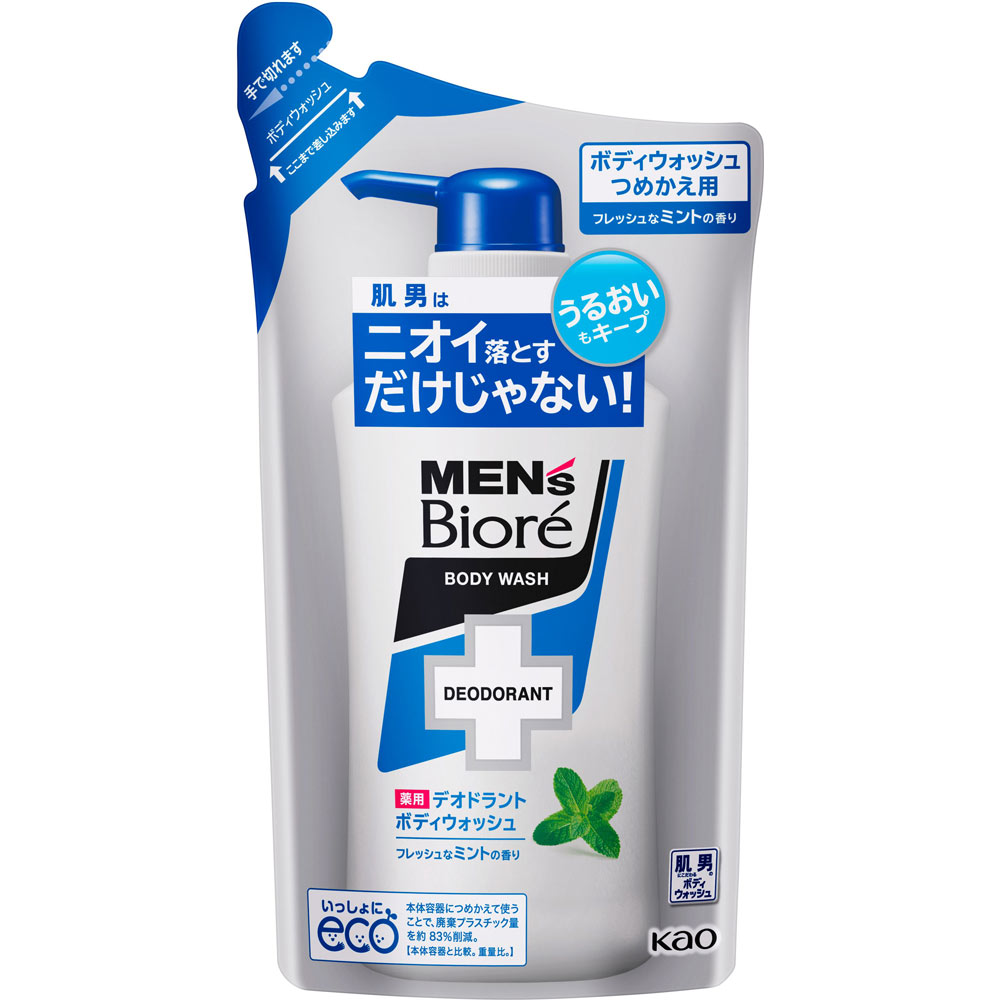 メンズビオレ デオドラントボディウォッシュ ミントの香り 詰替 ３８０ｍＬ 花王 (医薬部外品)