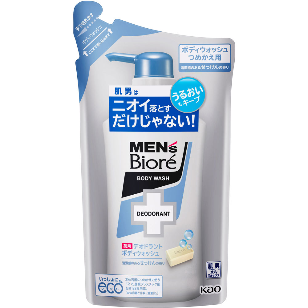 メンズビオレ デオドラントボディウォッシュ せっけんの香り 詰替 ３８０ｍＬ 花王 (医薬部外品)