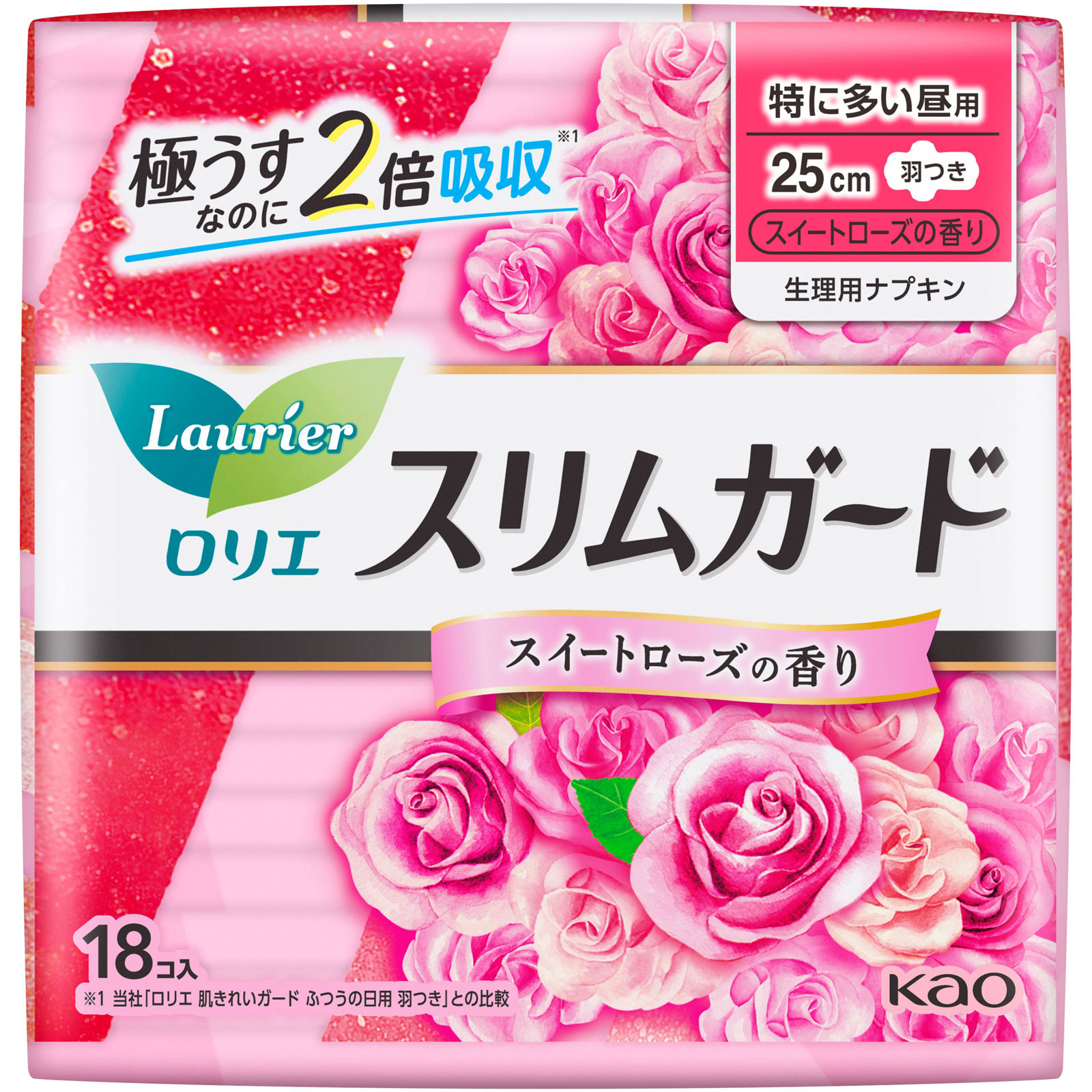 ロリエ スリムガード スイートローズの香り 長時間しっかり昼用 １８コ 花王 (医薬部外品)