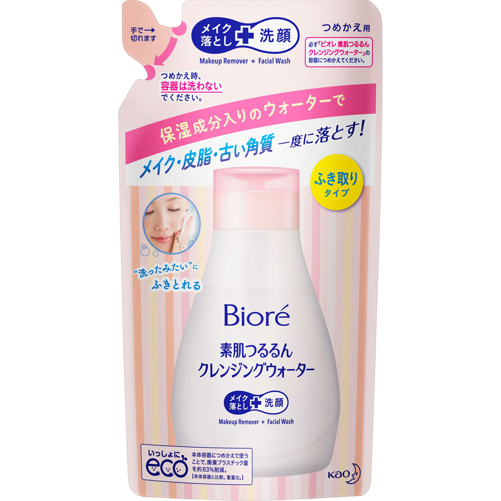 ビオレ 素肌つるるんクレンジングウォーター つめかえ用 ２９０ｍｌ 花王