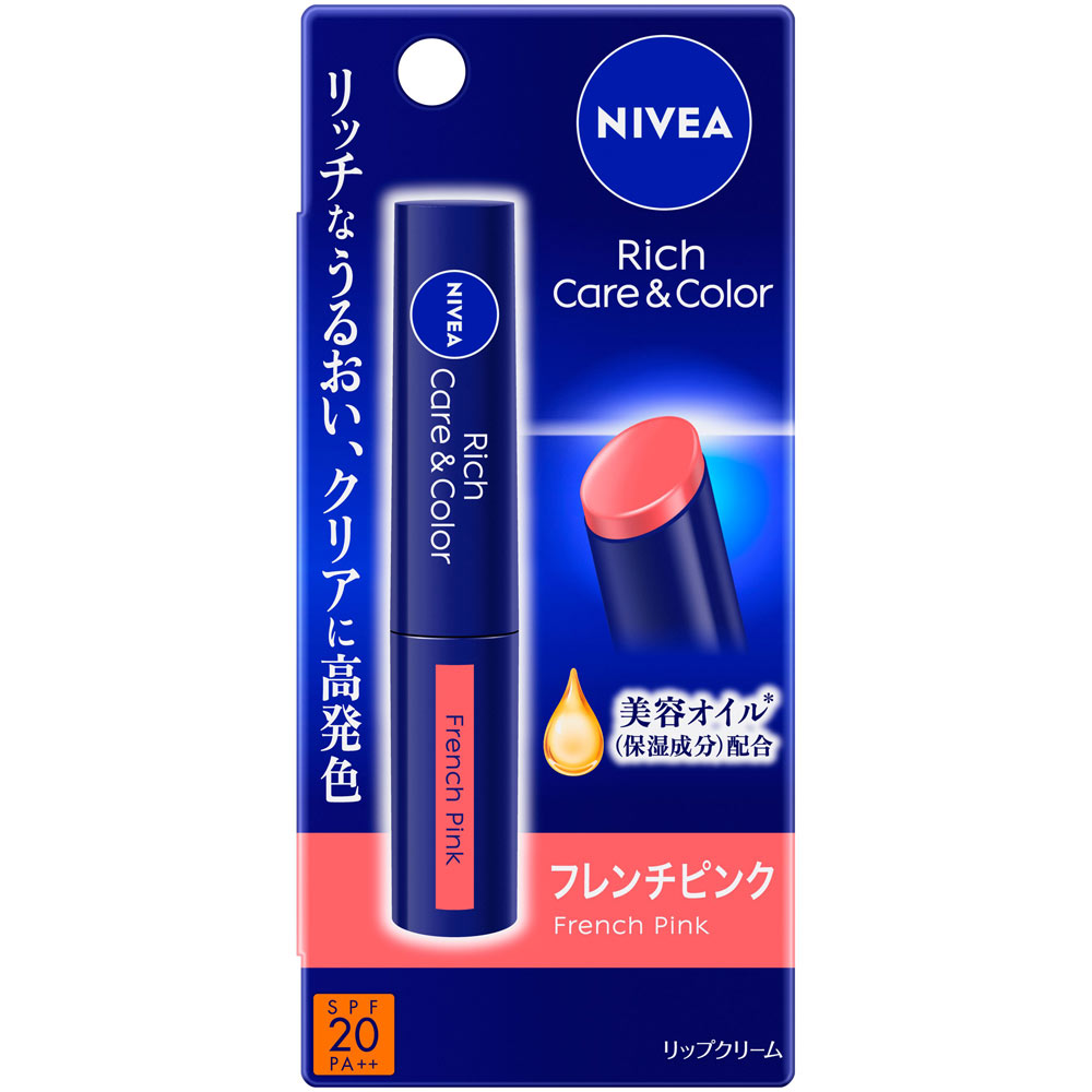 ニベア リッチケア＆カラーリップ フレンチピンク ２ｇ 花王