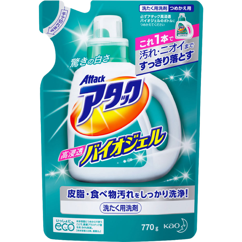 アタック 高浸透バイオジェル つめかえ用 ７７０Ｇ 花王