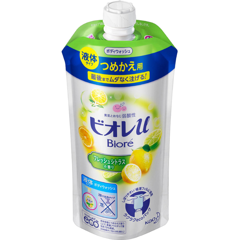 ビオレｕ フレッシュシトラスの香りつめかえ用 ３４０ｍＬ 花王