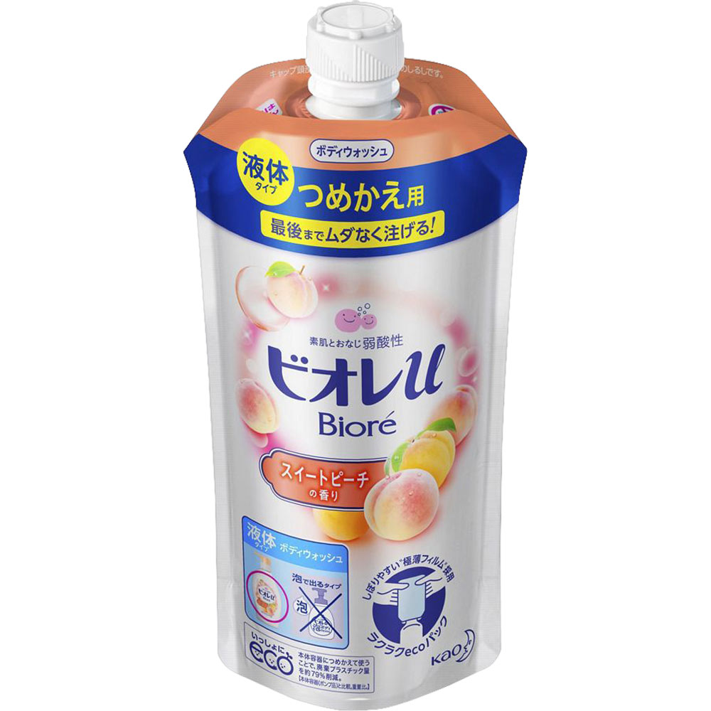 ビオレｕ スイートピーチの香りつめかえ用 ３４０ｍＬ 花王