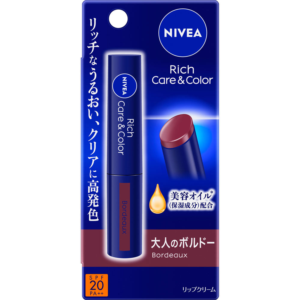 ニベア リッチケア＆カラーリップ ボルドー ２ｇ 花王