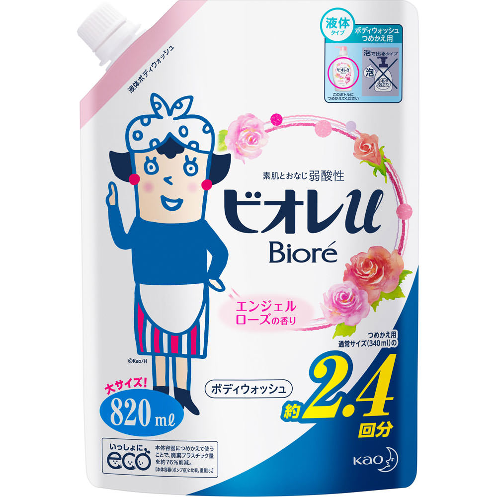 ビオレｕ エンジェルローズの香りつめかえ ８２０ｍＬ 花王