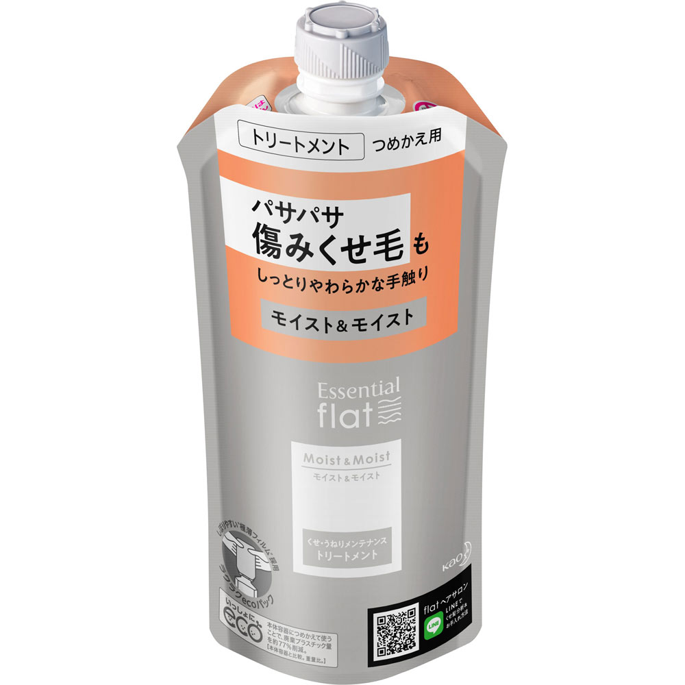 エッセンシャル ｆｌａｔ モイスト＆モイスト トリートメント 替え ３４０ｍｌ 花王