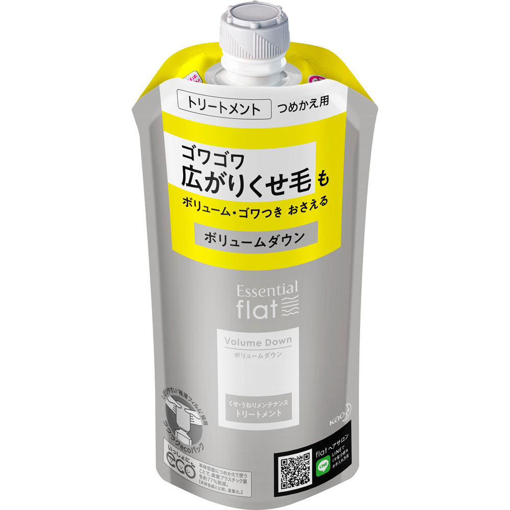 エッセンシャル ｆｌａｔ ボリュームダウン トリートメント 替え ３４０ｍｌ 花王