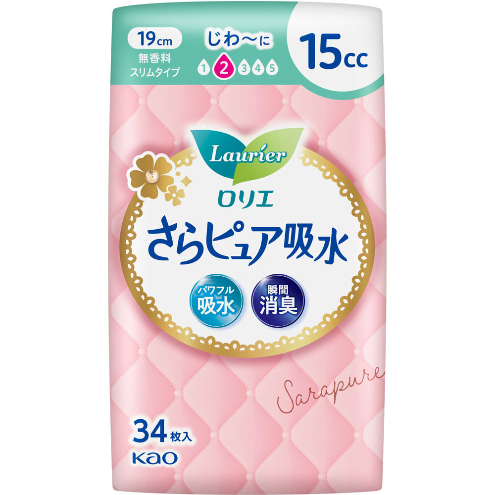 ロリエさらピュア スリムタイプ１５ｃｃ 吸水ナプキン ３４枚 花王
