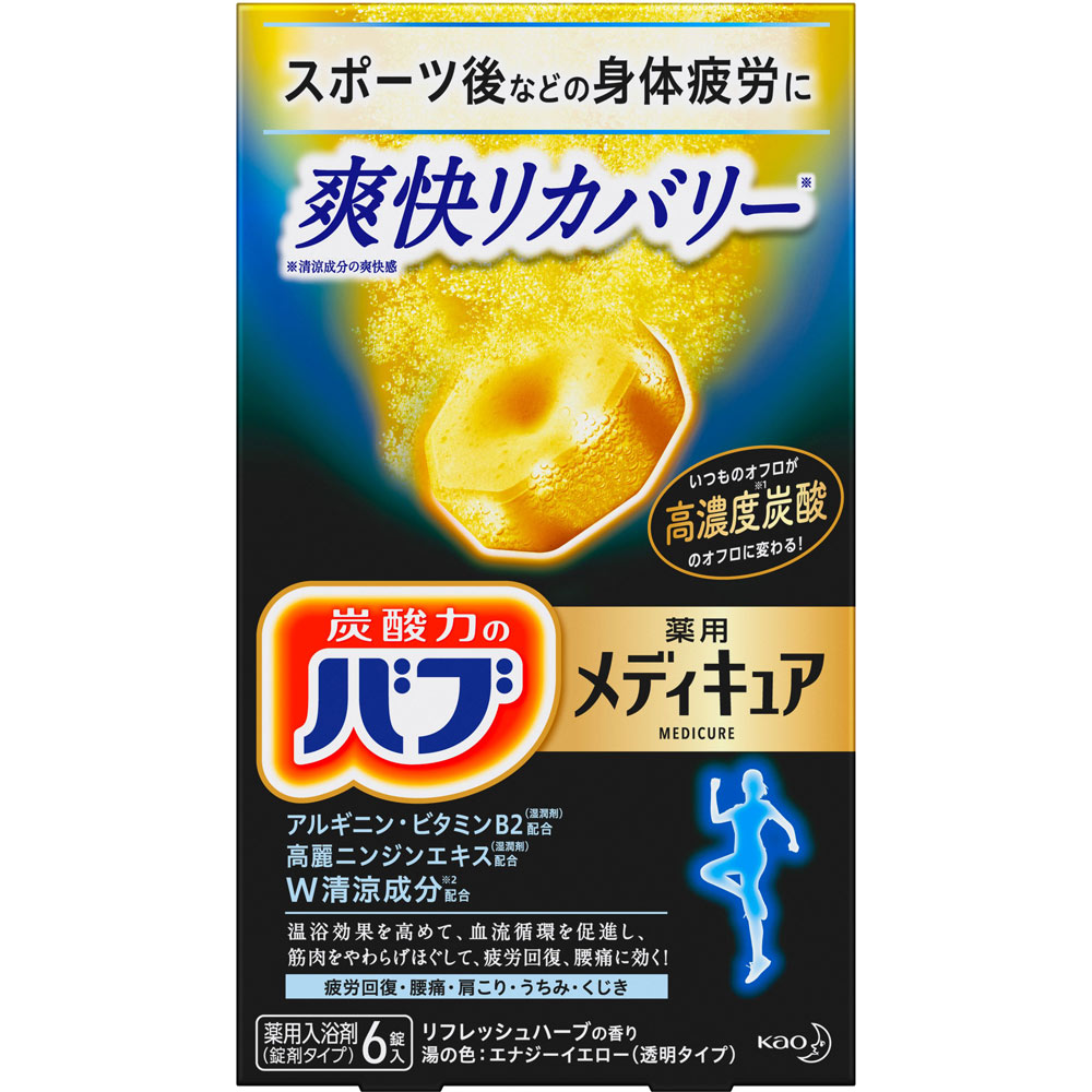 バブ メディキュア 爽快リカバリー ６錠 花王 (医薬部外品)