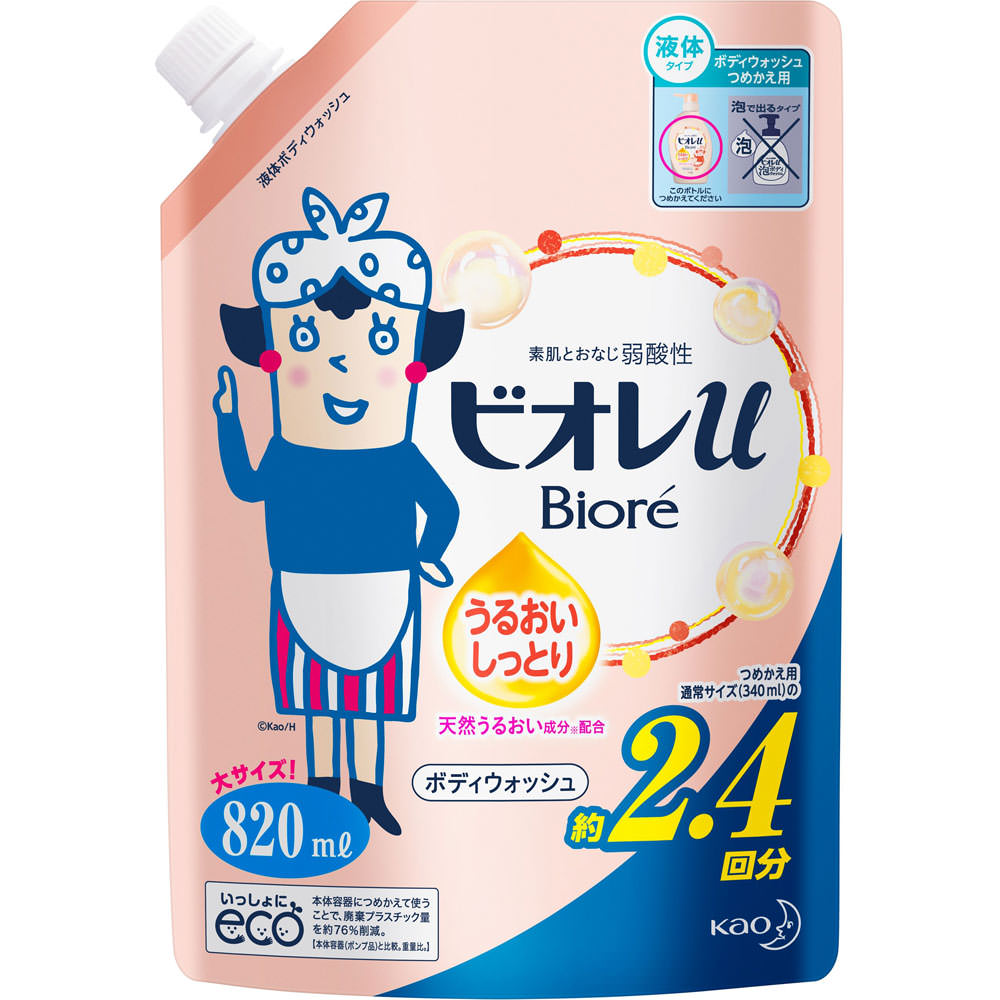 ビオレｕ うるおいしっとり つめかえ用 ８２０ｍＬ 花王