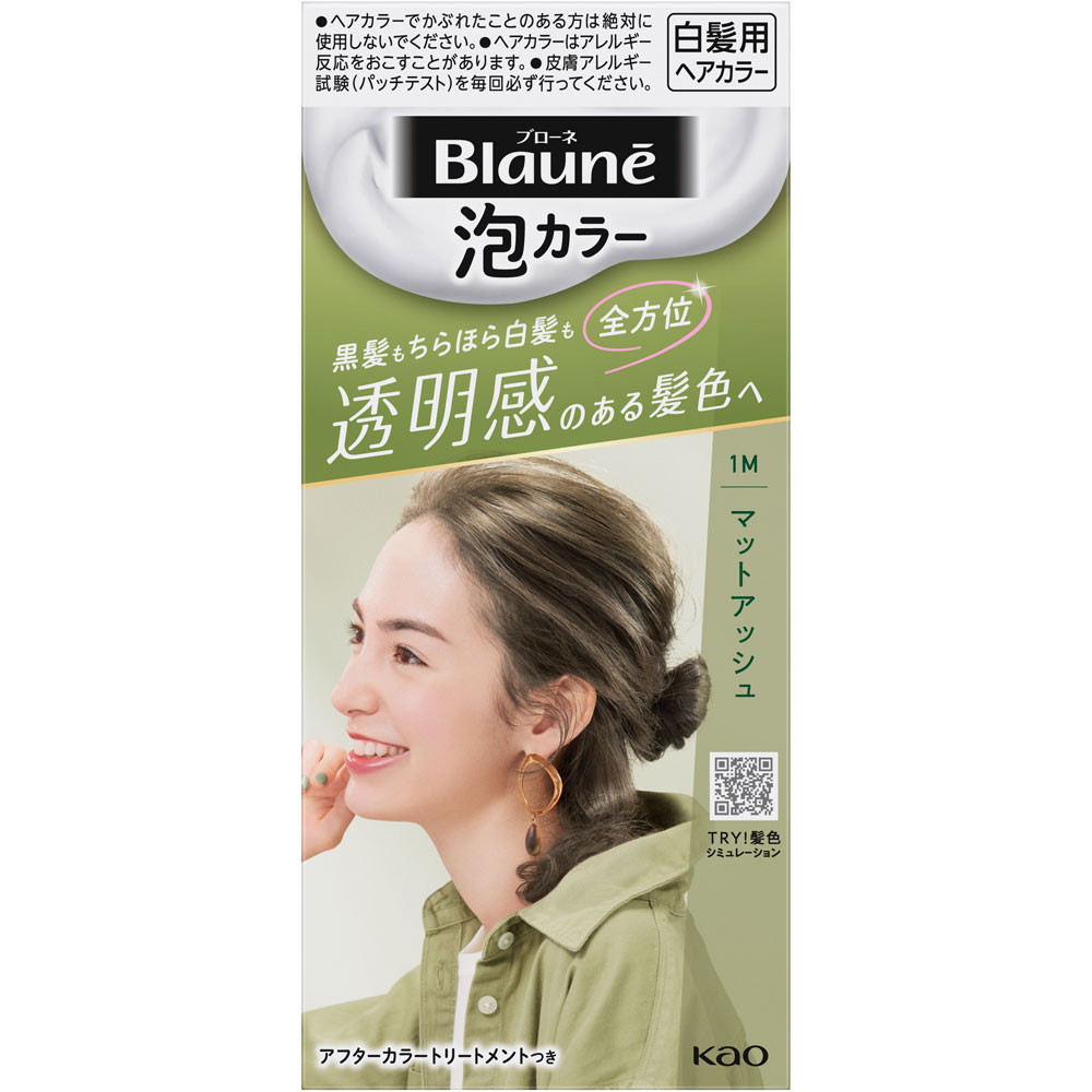 ブローネ泡カラー １Ｍ マットアッシュ １０８ｍｌ 花王 (医薬部外品)