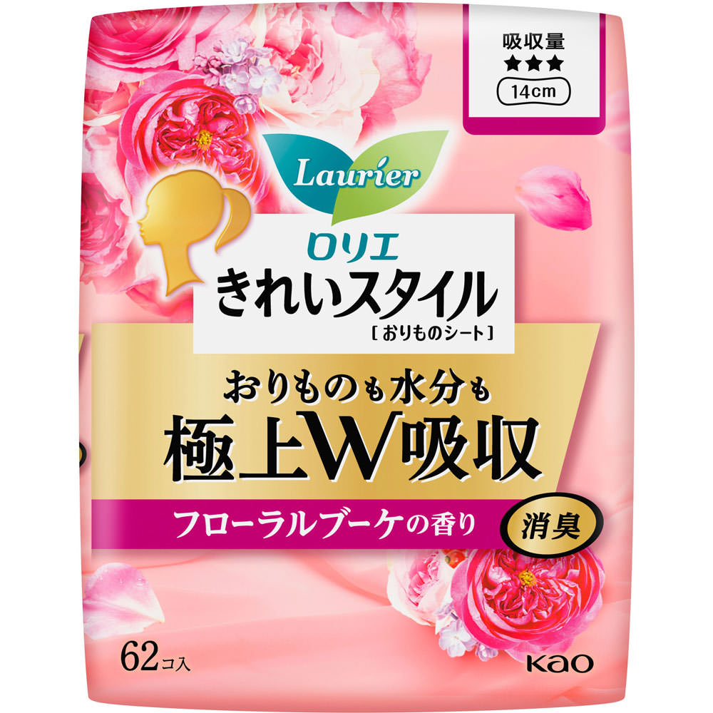 ロリエ きれいスタイル 超吸ランジェリーライナー フローラルブーケの香り ６２個 花王