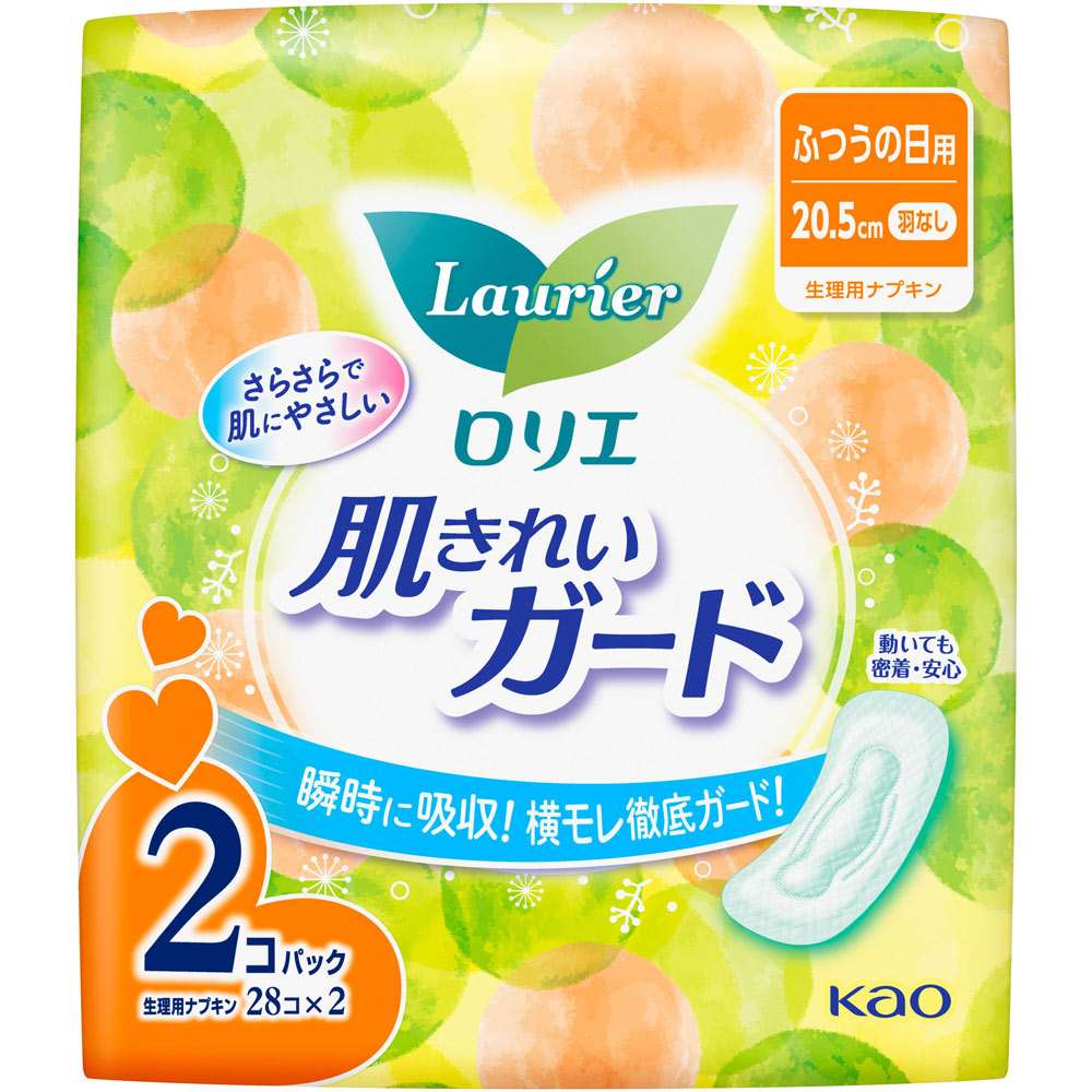 ロリエ　肌きれいガード　昼用　羽なし ５６コ 花王 (医薬部外品)