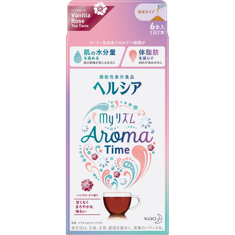 ヘルシアｍｙリズム　アロマタイムバニラローズ ６本 花王