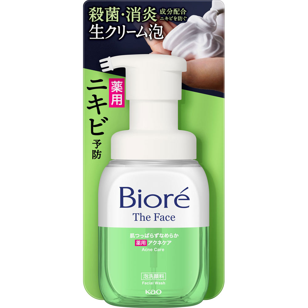 ビオレ ザフェイス 泡洗顔料 アクネケア 本体 ２００ｍｌ 花王 (医薬部外品)