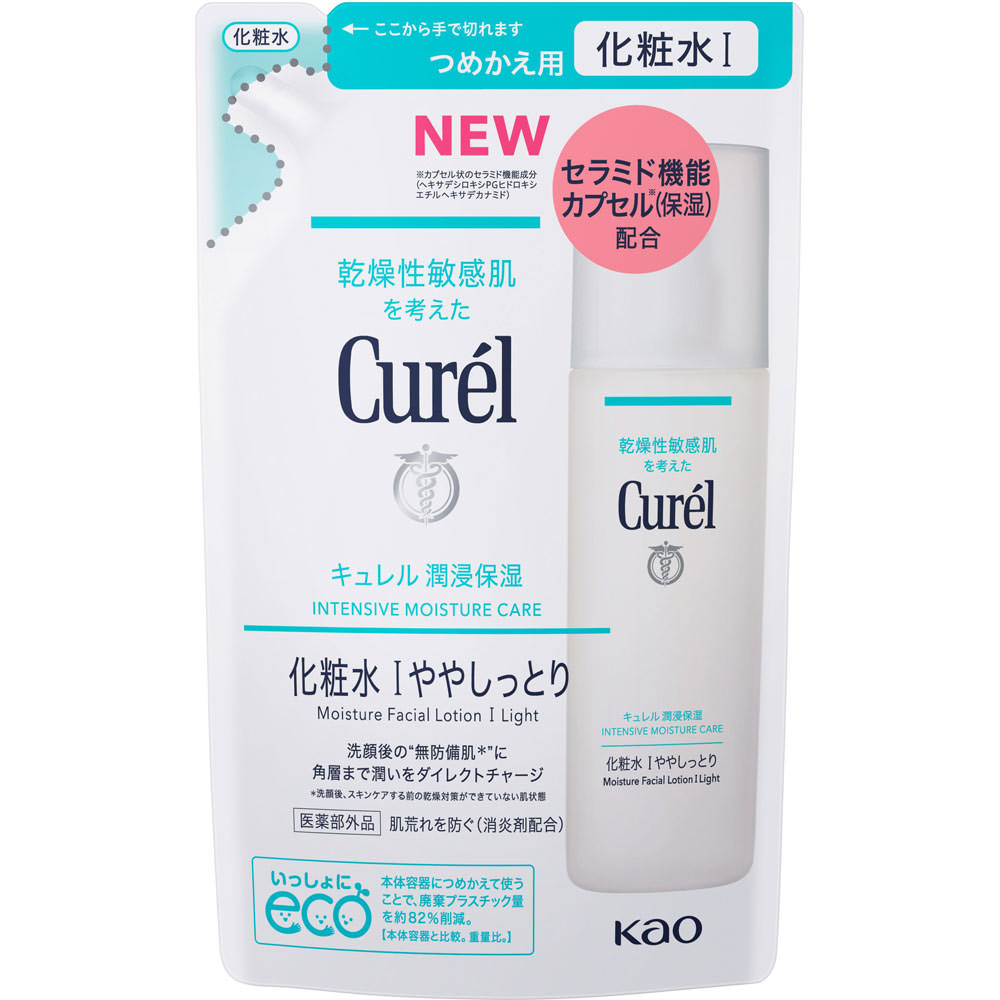 キュレル　潤浸保湿化粧水１　ややしっとり　つめかえ用 １３０ｍｌ 花王 (医薬部外品)