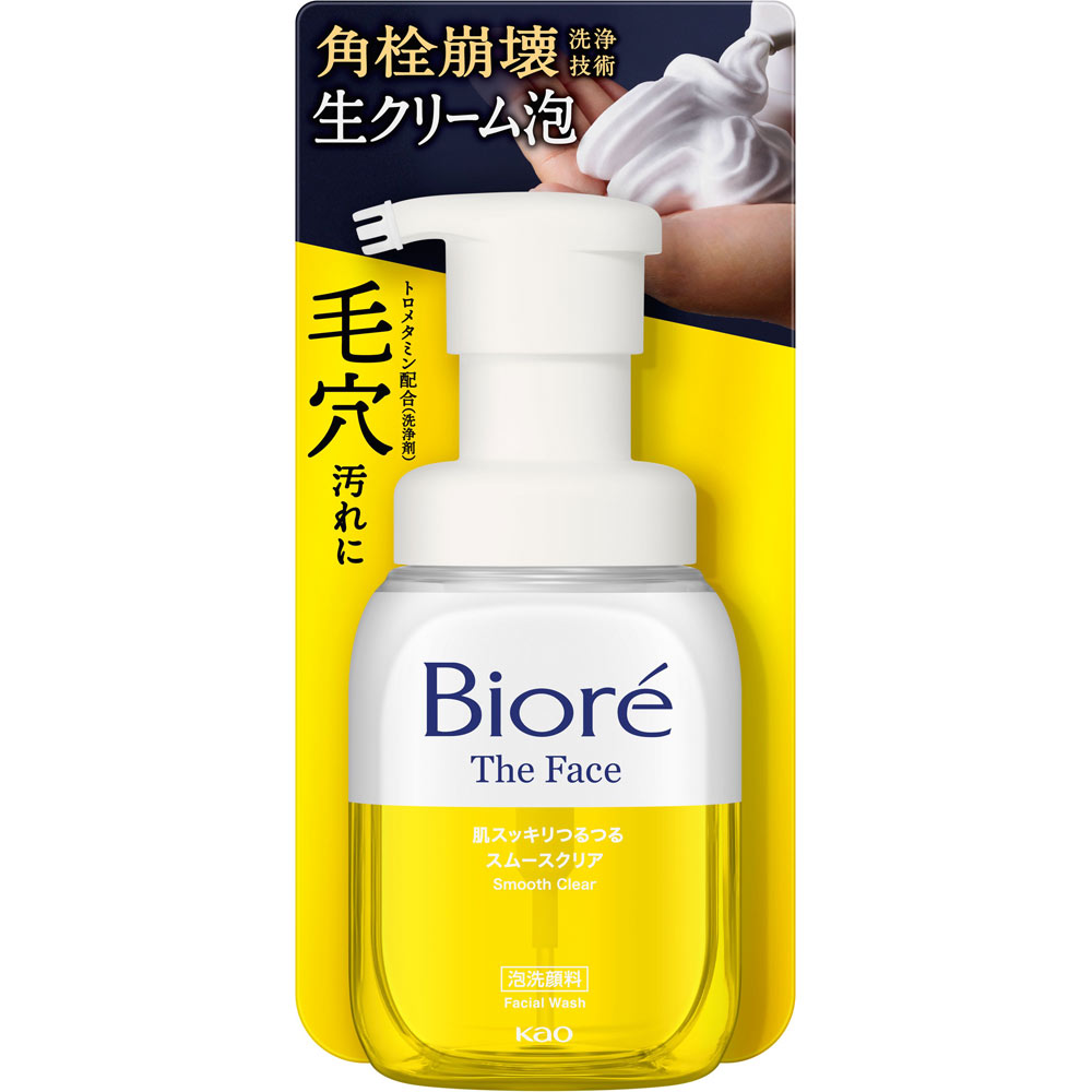 ビオレ ザフェイス 泡洗顔料 スムースクリア 本体 ２００ｍｌ 花王