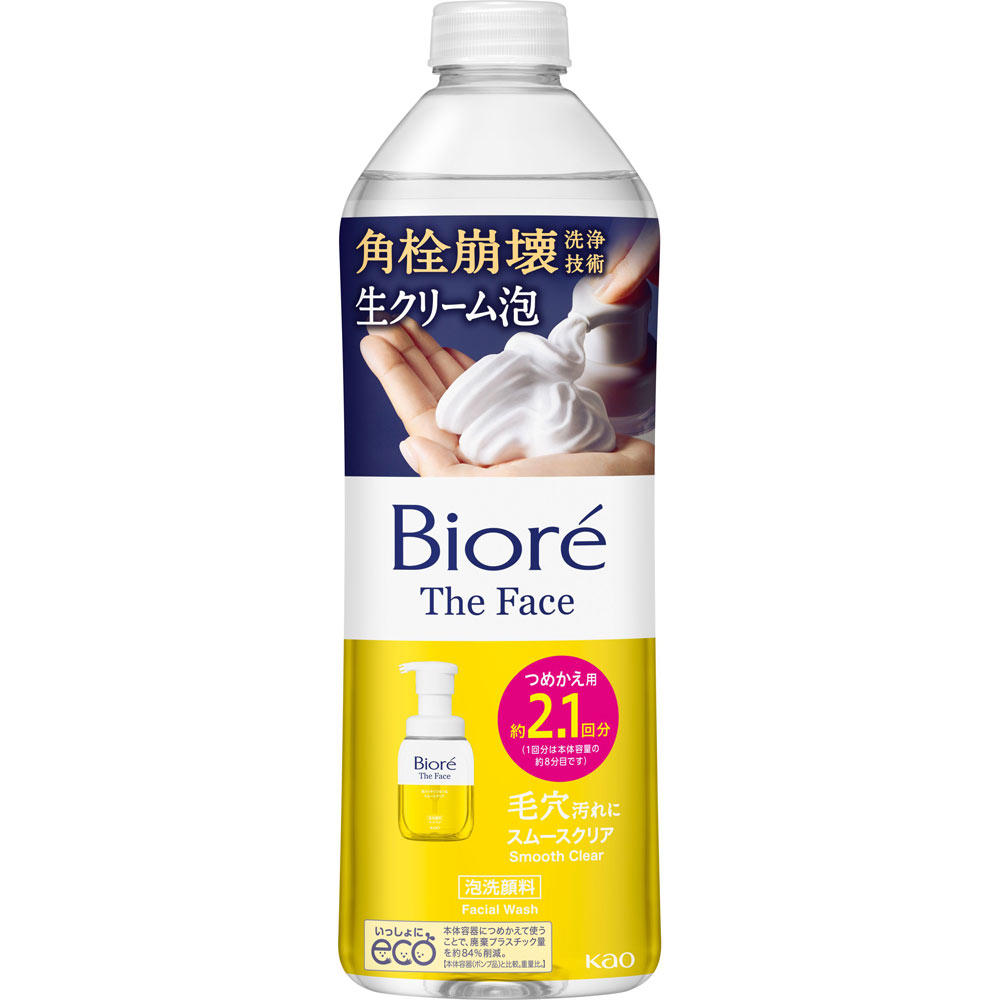 ビオレ ザフェイス 泡洗顔料 スムースクリア つめかえ 340ml 花王