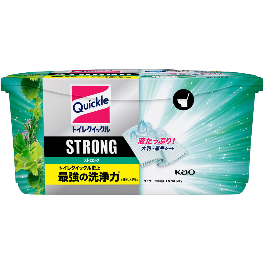 トイレクイックルストロング ハーブ本体 ８枚 花王