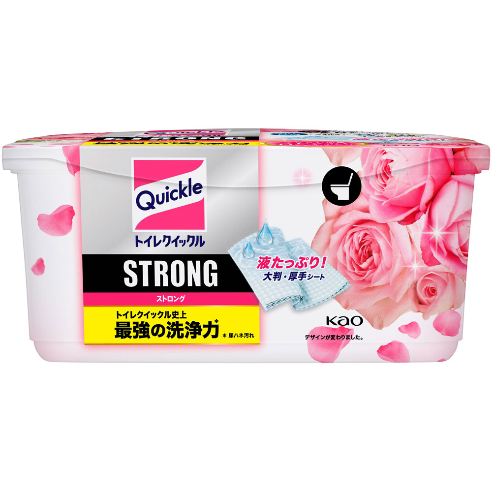 トイレクイックルストロング ローズ本体 ８枚 花王