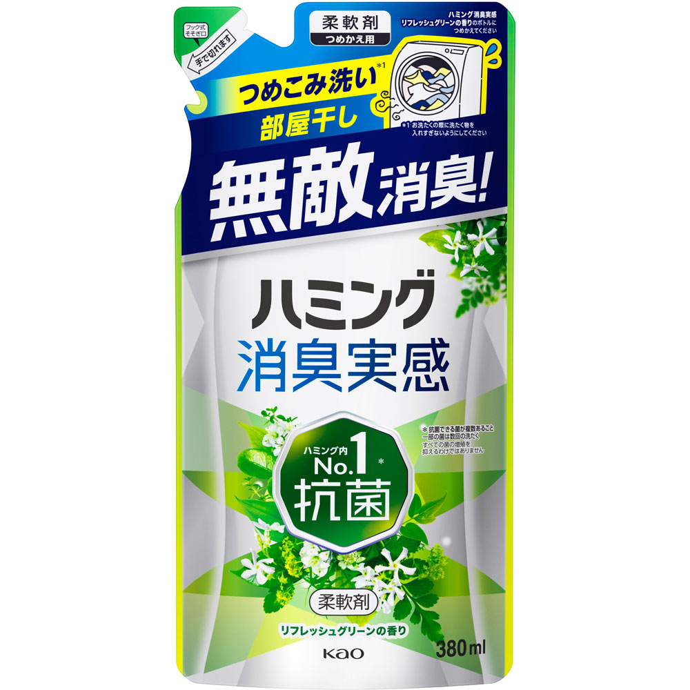 ハミング消臭実感 リフレッシュグリーンの香り 詰替 ３８０ｍｌ 花王