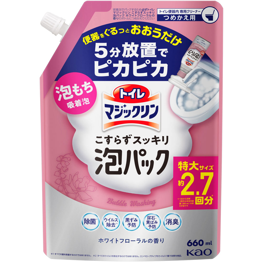 トイレマジックリンスッキリ泡ホワイトフローラル詰替 ６６０ｍｌ 花王