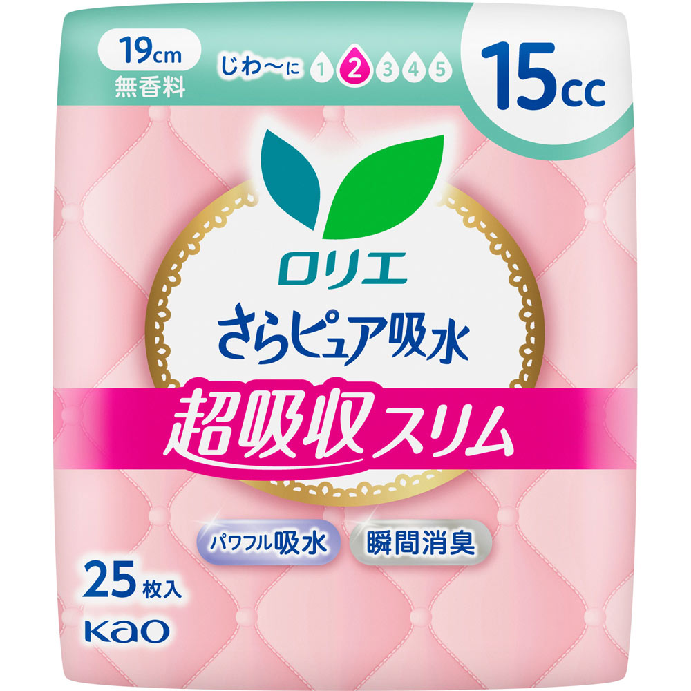 ロリエ さらピュア 超吸収スリム15cc 25枚 花王