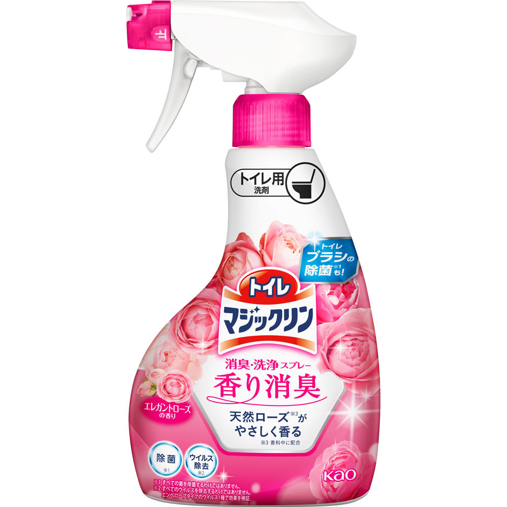 トイレマジックリン消臭・洗浄スプレー 香り消臭 エレガントローズの香り 本体 ３５０ｍｌ 花王