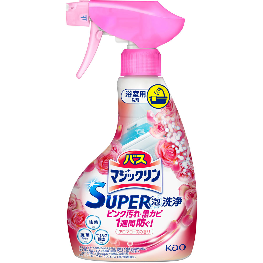 バスマジックリンＳＵＰＥＲ泡洗浄アロマローズ 本体 ３５０ｍｌ 花王