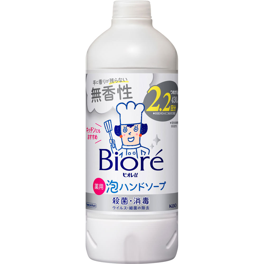 ビオレｕ泡ハンドソープ 無香料 つめかえ ４３０ｍＬ 花王 (医薬部外品)