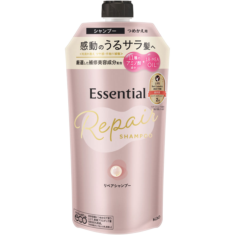 エッセンシャル ザビューティ 髪のキメ美容リペアシャンプー つめかえ用 ３４０ｍＬ 花王