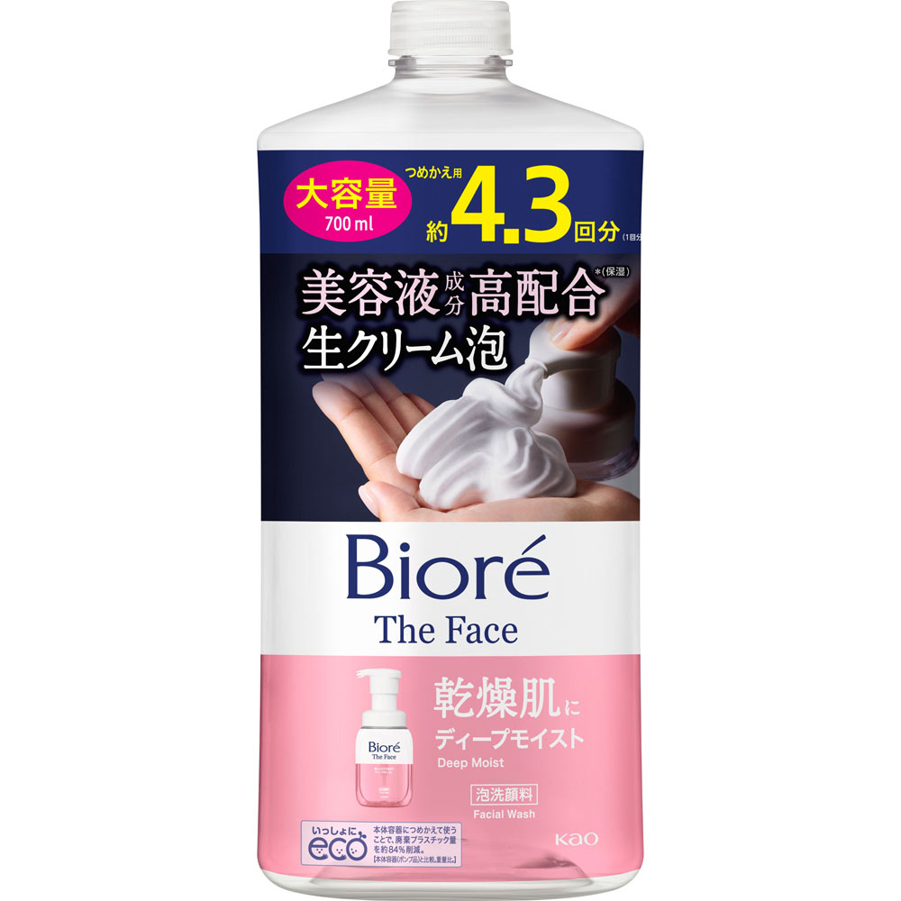 ビオレ　ザフェイス　泡洗顔料　ディープモイスト　つめかえ用　大容量 ７００ｍＬ 花王