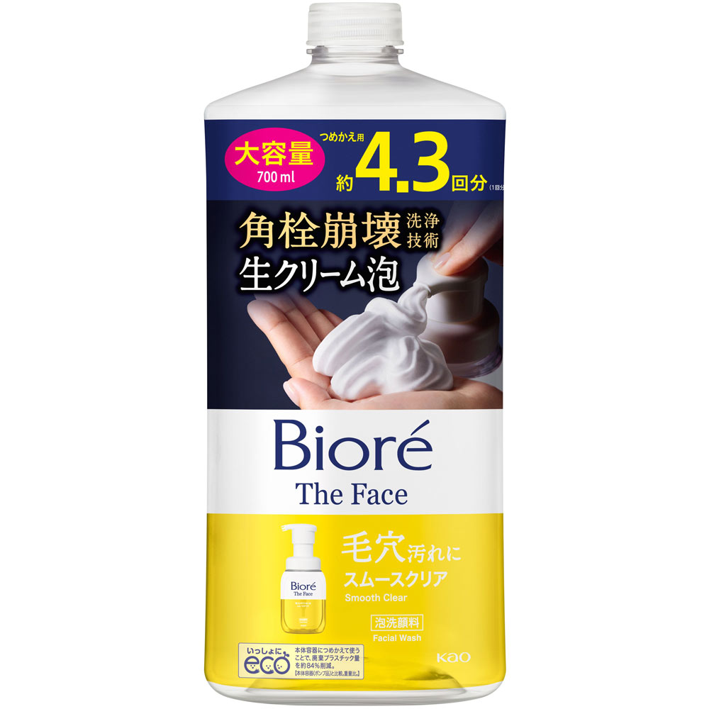 ビオレ　ザフェイス　泡洗顔料　スムースクリア　つめかえ用　大容量 ７００ｍＬ 花王