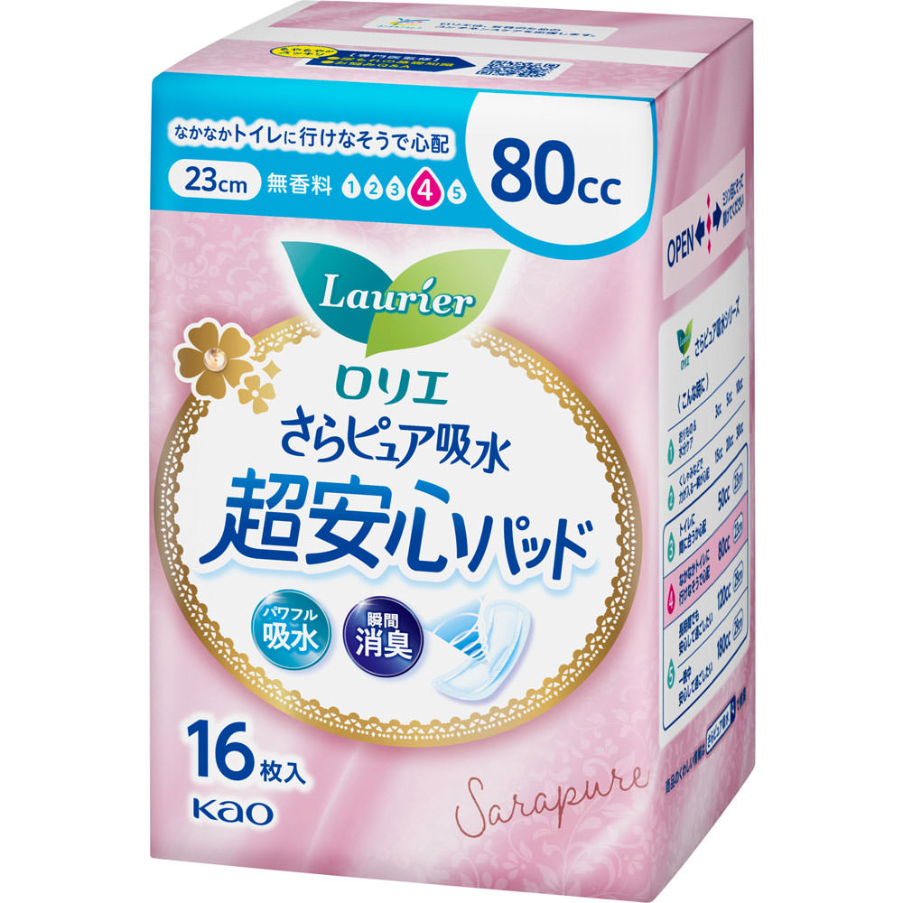 ロリエ さらピュア吸水超安心パッド ８０ＣＣ １６枚 花王