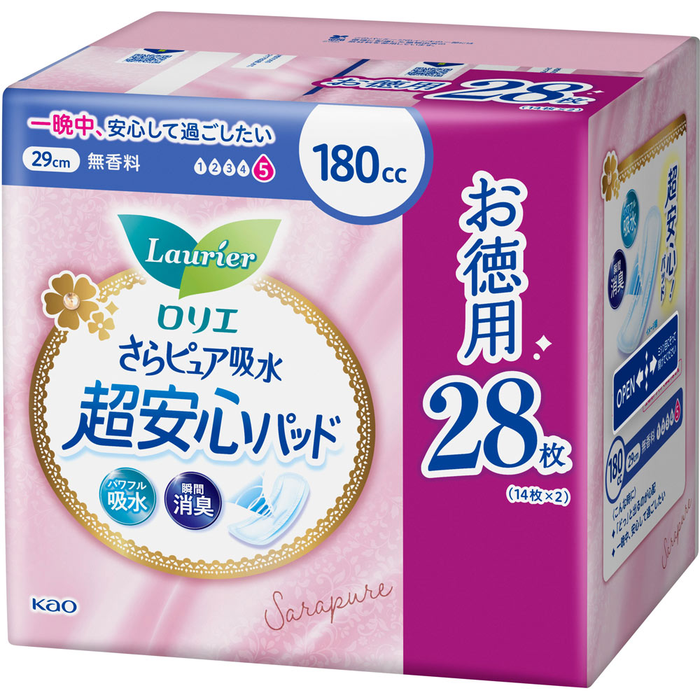 ロリエ さらピュア吸水超安心パッド １８０ＣＣＳＪ ２８枚 花王