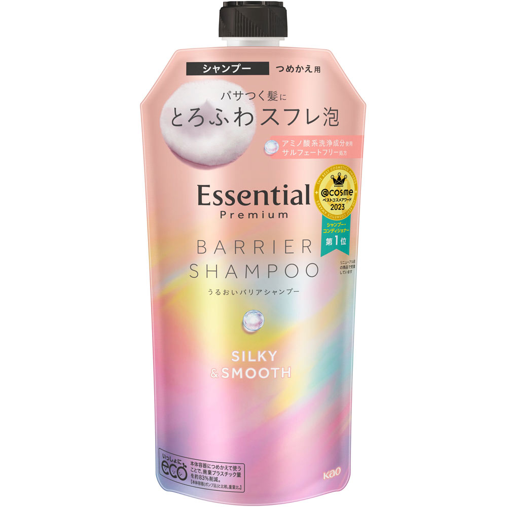 エッセンシャル　プレミアム　うるおいバリアシャンプー　シルキー＆スムース　つめかえ用 ３４０ｍＬ 花王