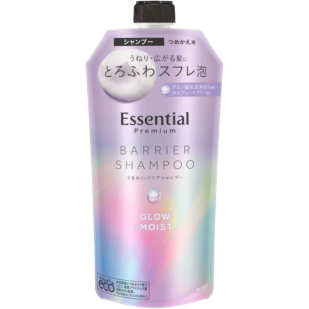 エッセンシャル　プレミアム　うるおいバリアシャンプー　グロウ＆モイスト　つめかえ用 ３４０ｍＬ 花王