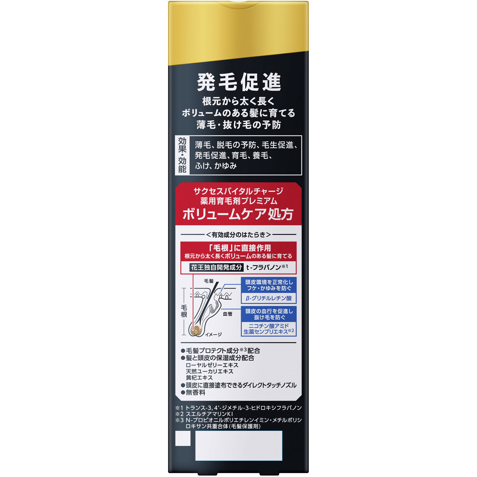 サクセスバイタルチャージ薬用育毛剤プレミアムボリュームケア